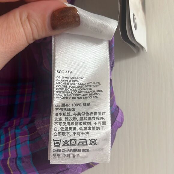 ✨Marmot Girl’s Audrey Purple Plaid Sz Medium Top✨ - Picture 8 of 8